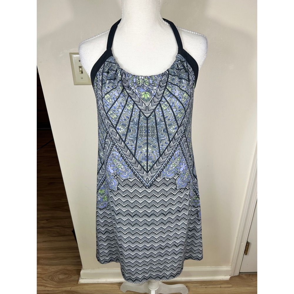 Prana Quinn Dress‎ Sz L Dragonfly Samba Halter Activewear Athleisure Athletic
